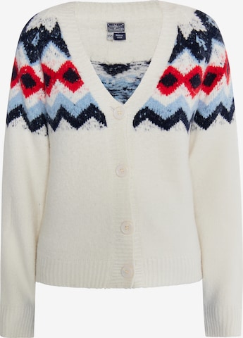 DreiMaster Maritim Knit cardigan in White: front