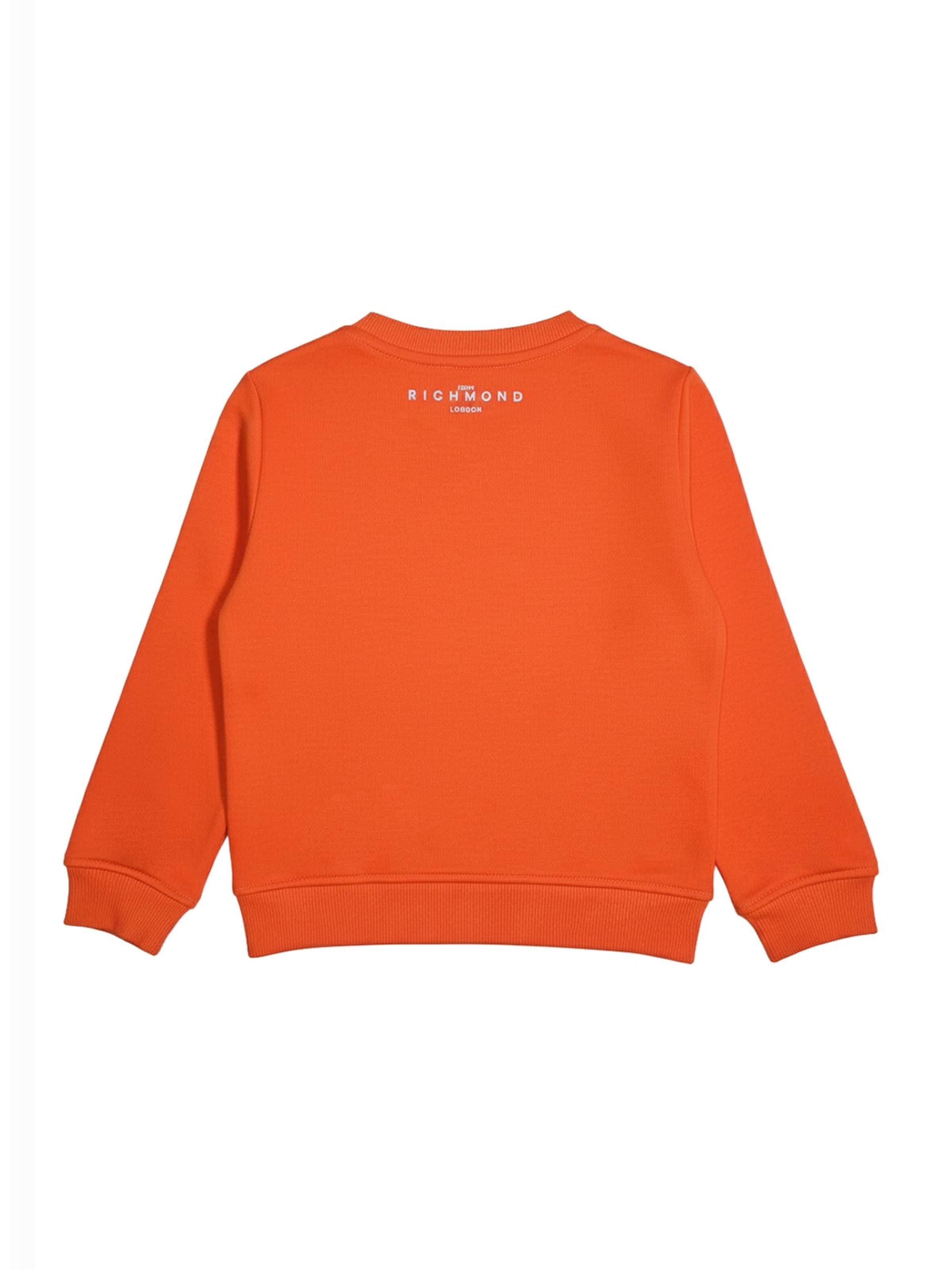 John Richmond Sweatshirt 'Felpa girocollo arancione per neonato' in Oranje