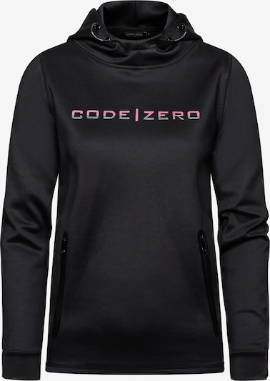 CODE-ZERO Trainingskapuzenpullover in schwarz, Produktansicht