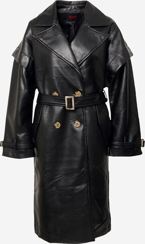 Misspap Between-Seasons Coat in Black: front