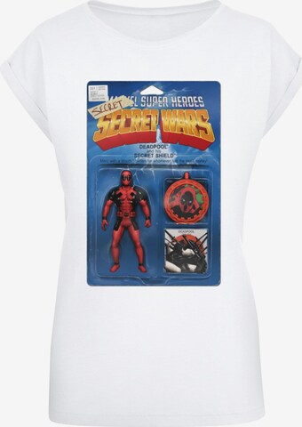 ABSOLUTE CULT T-Shirt 'Deadpool - Secret Wars Action Figure' in Weiß: predná strana