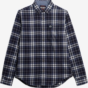 Superdry Button Up Shirt in Blue: front