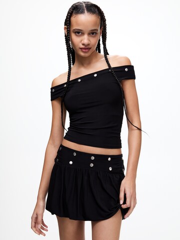 Pull&Bear Top in Schwarz: predná strana