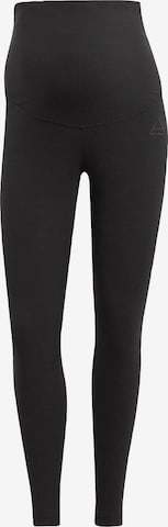 ADIDAS SPORTSWEAR Skinny Sportbroek in Zwart: voorkant