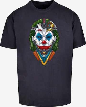 F4NT4STIC Shirt 'Cyberpunk Joker CYBERPUNK STYLES' in Blauw: voorkant