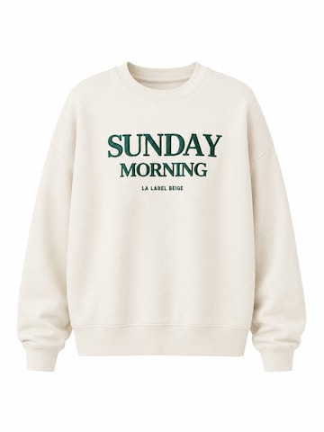 La Label Beige Sweatshirt 'Sunday Morning' in Beige: front