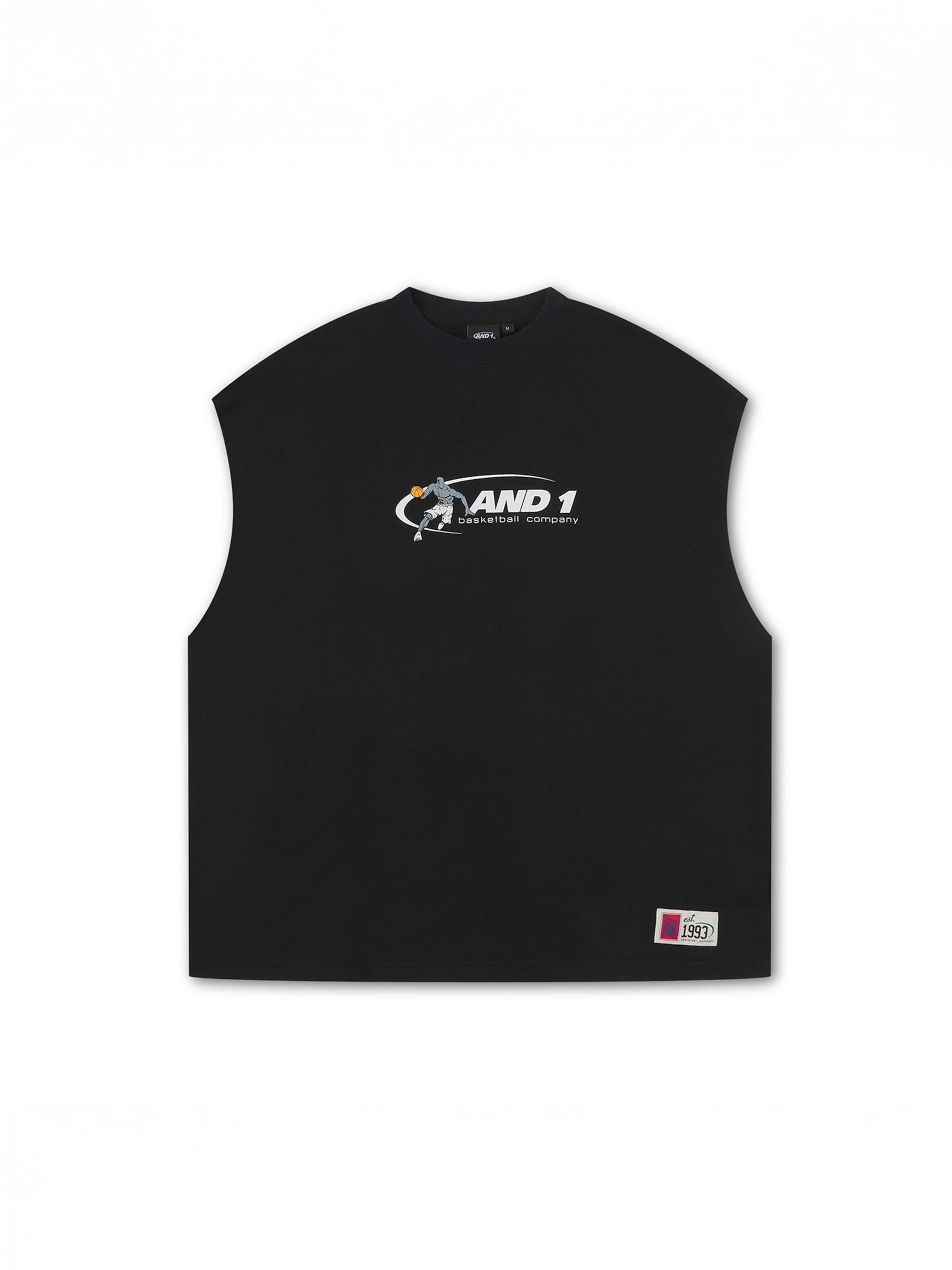 AND1 Collegepaita 'Timeout' värissä musta: etupuoli