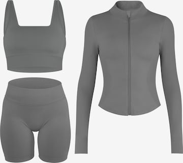 Circle Five Sportanzug 'Scrunch Shape' in Grau: Vorderseite