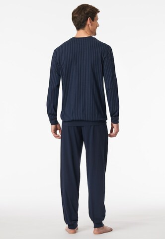 Pigiama lungo 'Comfort Essentials' di SCHIESSER in blu