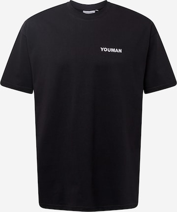 Youman T-Shirt 'Flemming' in Schwarz: front
