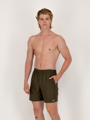 Nike Swim Athletic Swim Trunks 'Essential' in Brown: front