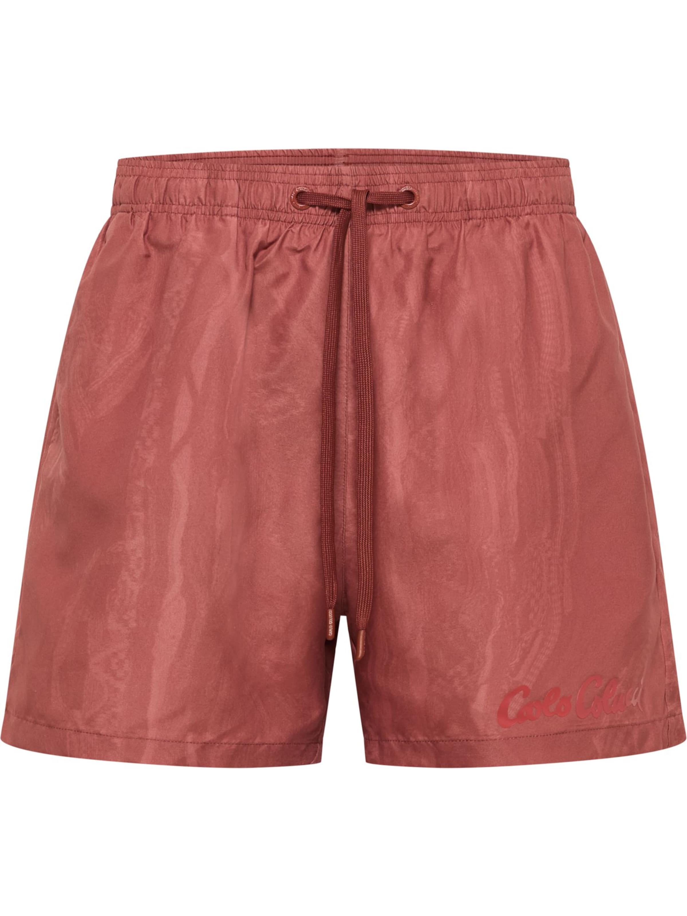 Carlo Colucci Badeshorts 'Fedel' in Rot: Vorderseite