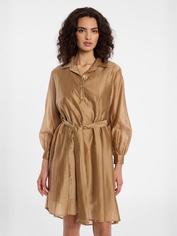 Ana Alcazar Kleid ' Dazah ' in Braun: Vorderseite