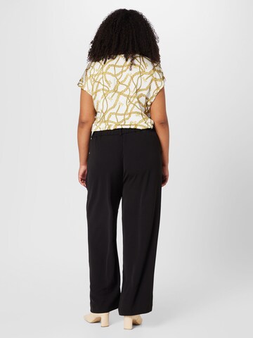 Forever New Curve Wide leg Pleat-Front Pants 'Primrose' in Black