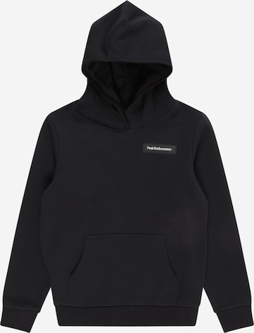 PEAK PERFORMANCE Sport sweatshirt i svart: framsida