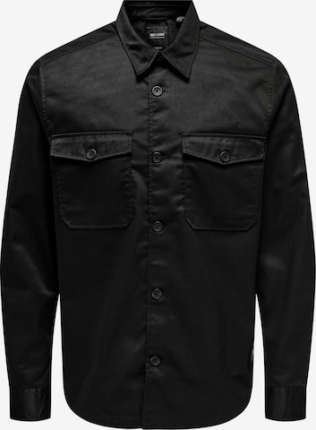 Only & Sons Button Up Shirt 'Milo' in Black: front