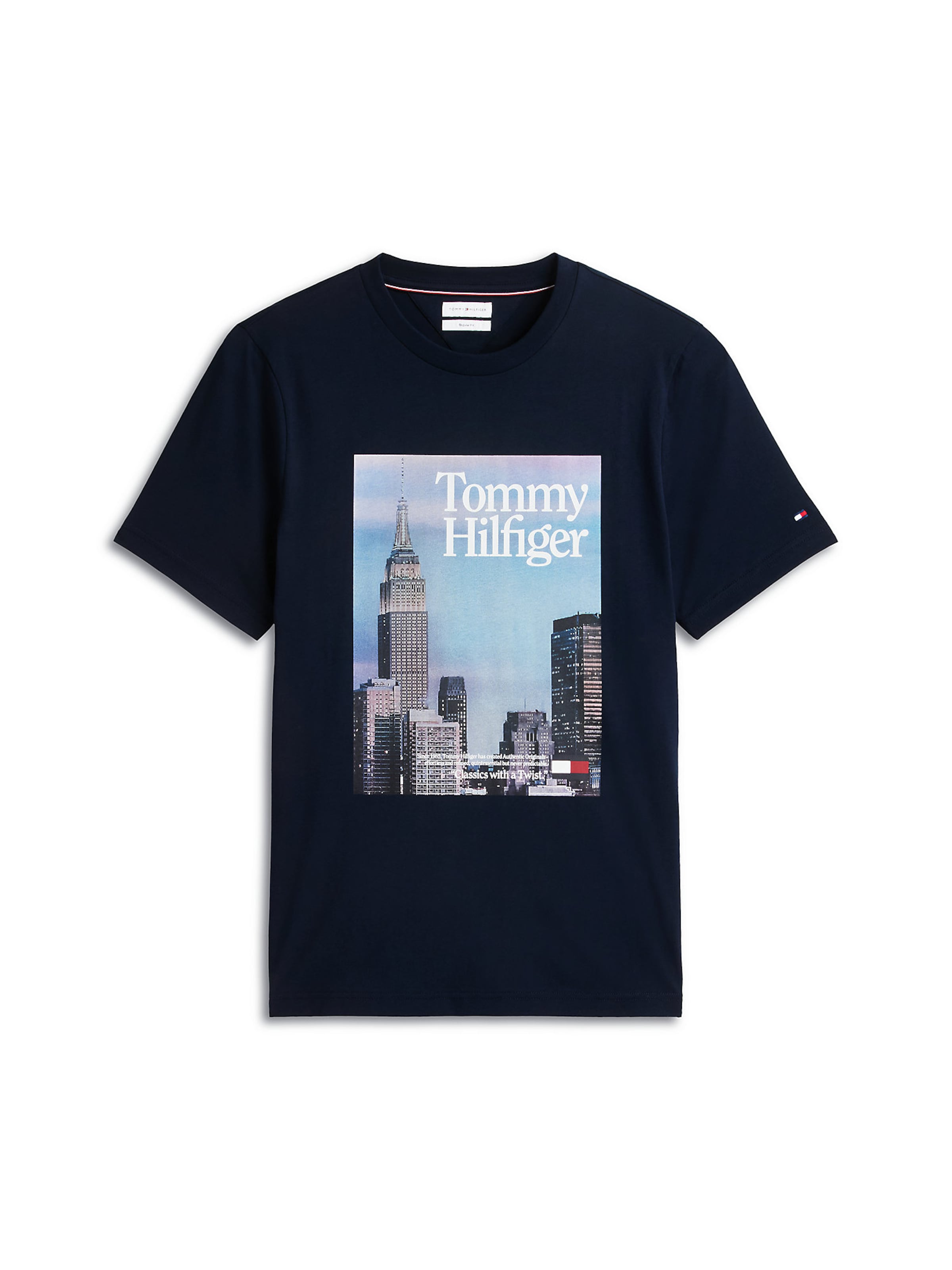 TOMMY HILFIGER T-Shirt in XS in navy / hellblau / weiß, Produktansicht