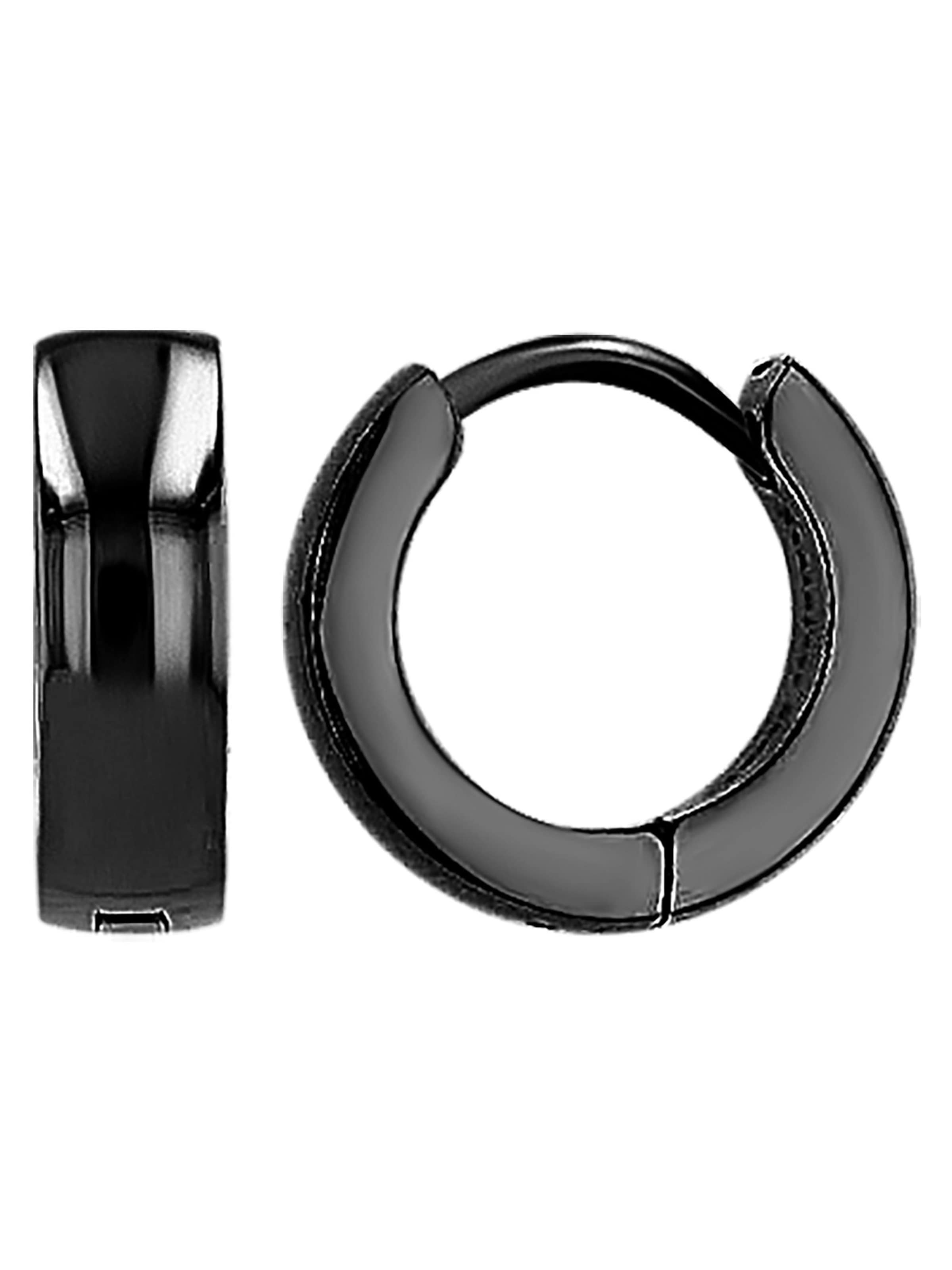 Akzent Earrings 'Chelsie, silberfarbig, langlebig' in Black: front