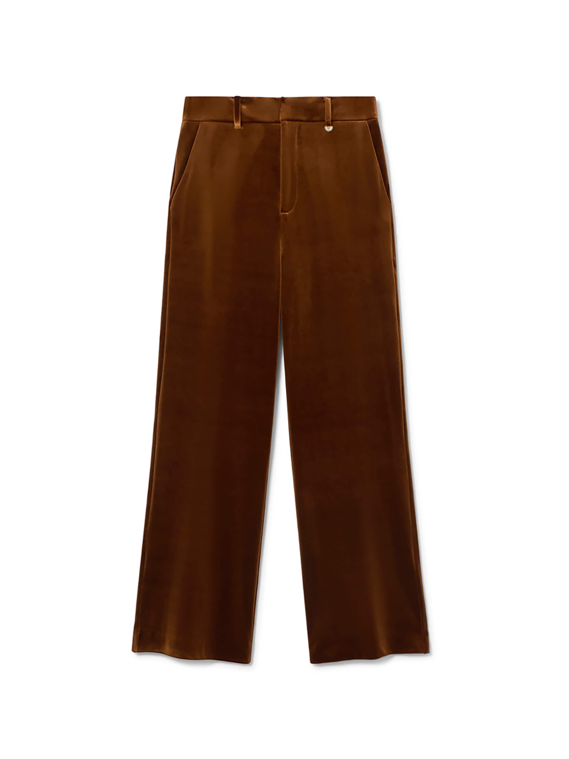 Lola Casademunt Flared Trousers in Brown: front