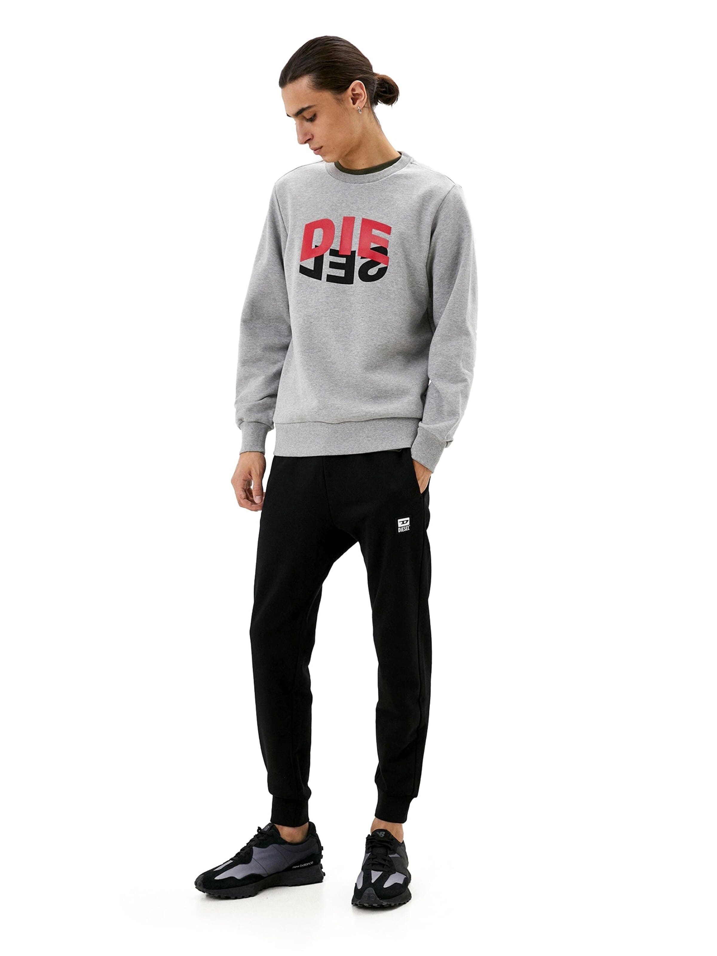 DIESEL - Pullover 'S-GIRK-N80' em cinzento: frente