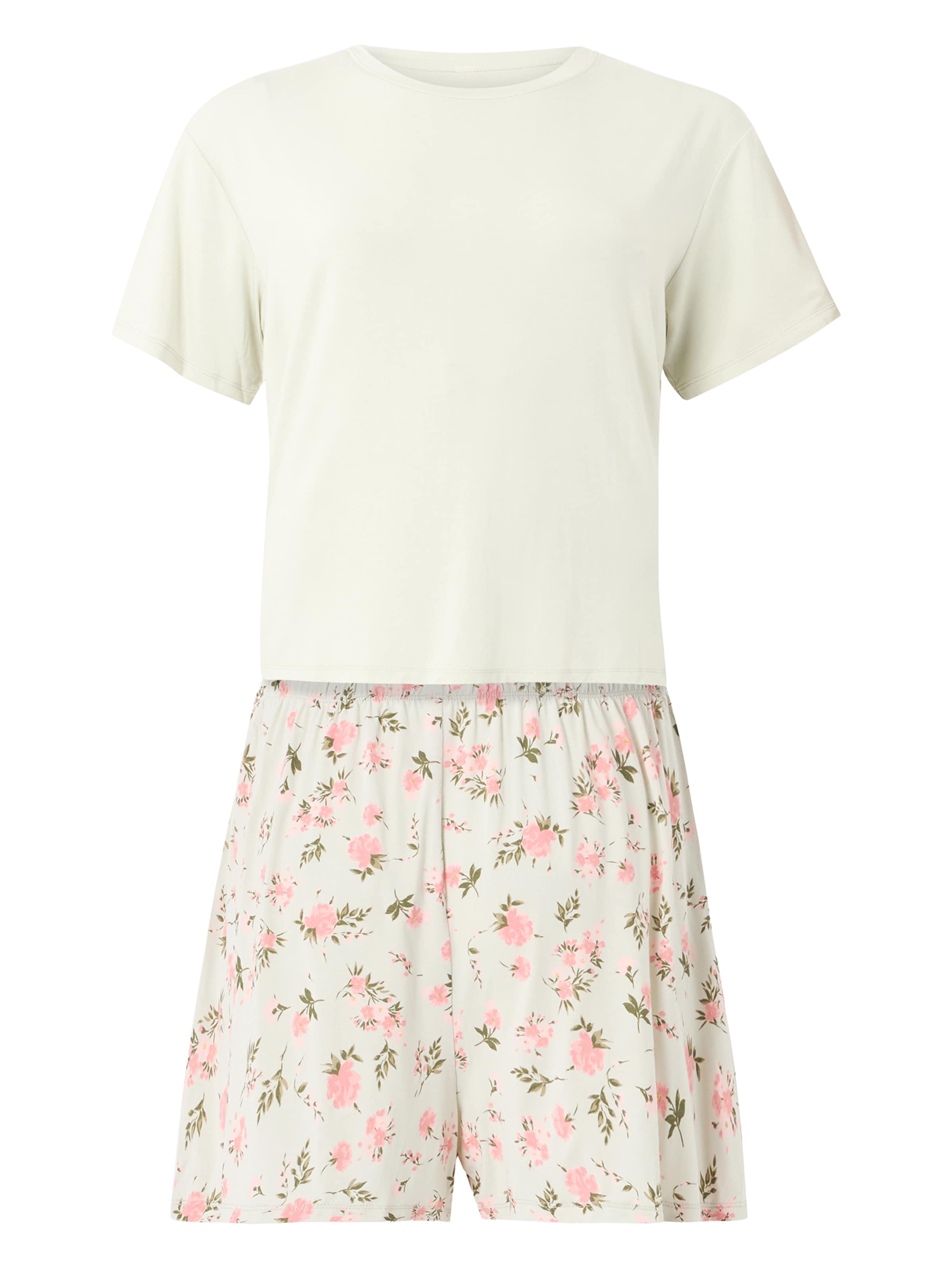 Hunkemöller - Pijama de pantalón corto 'Daisy' en verde: frente