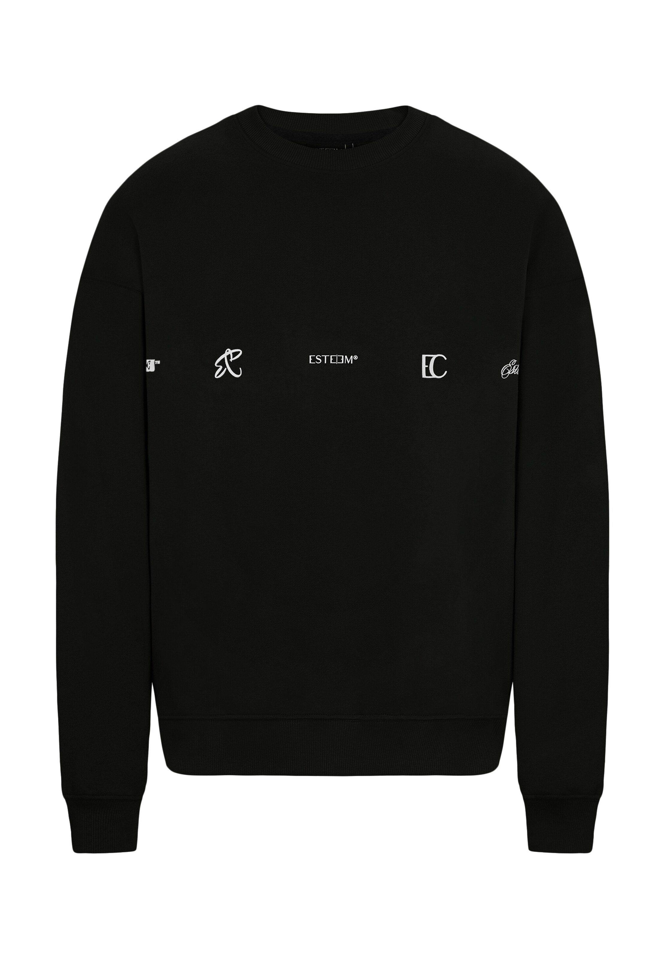 Sweat-shirt ' Logos Oversized ' ESTEEM en noir : devant