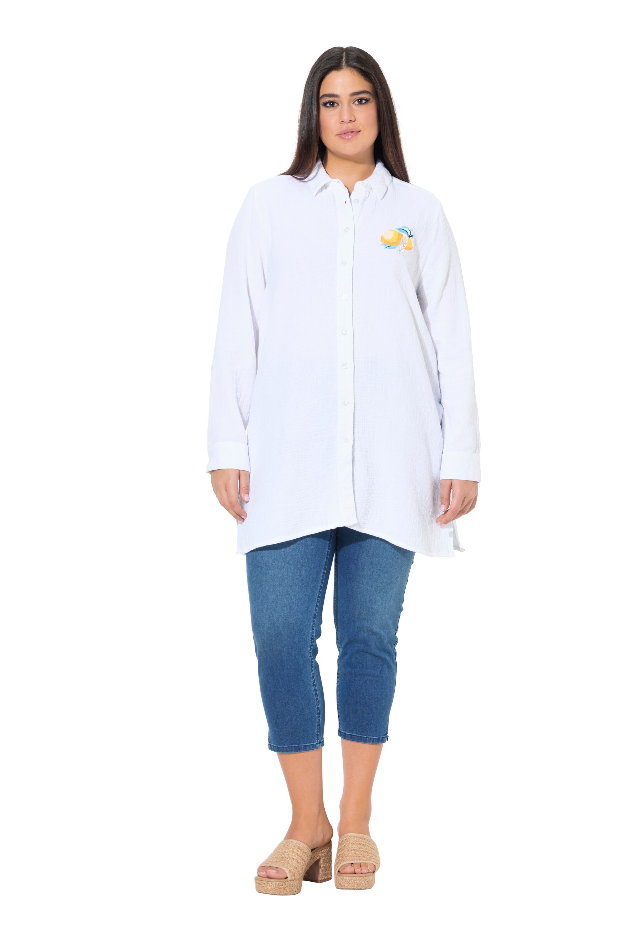 Ulla Popken Blouse in Wit: voorkant