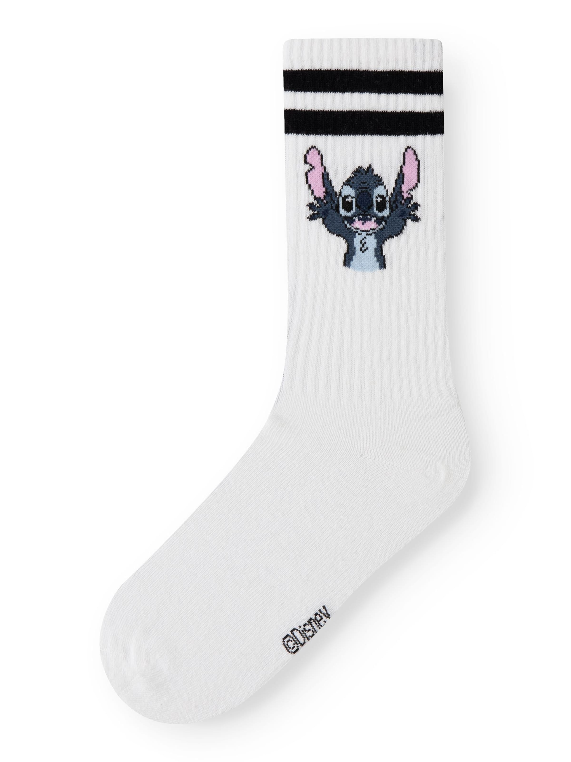 Chaussettes 'Stitch' TWO SOON en blanc