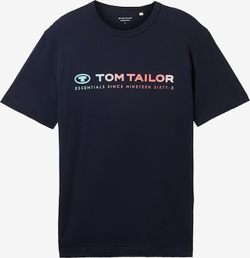 T-Shirt TOM TAILOR en bleu : devant