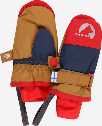 FINKID Gloves 'KIRJAVA' in Red: front
