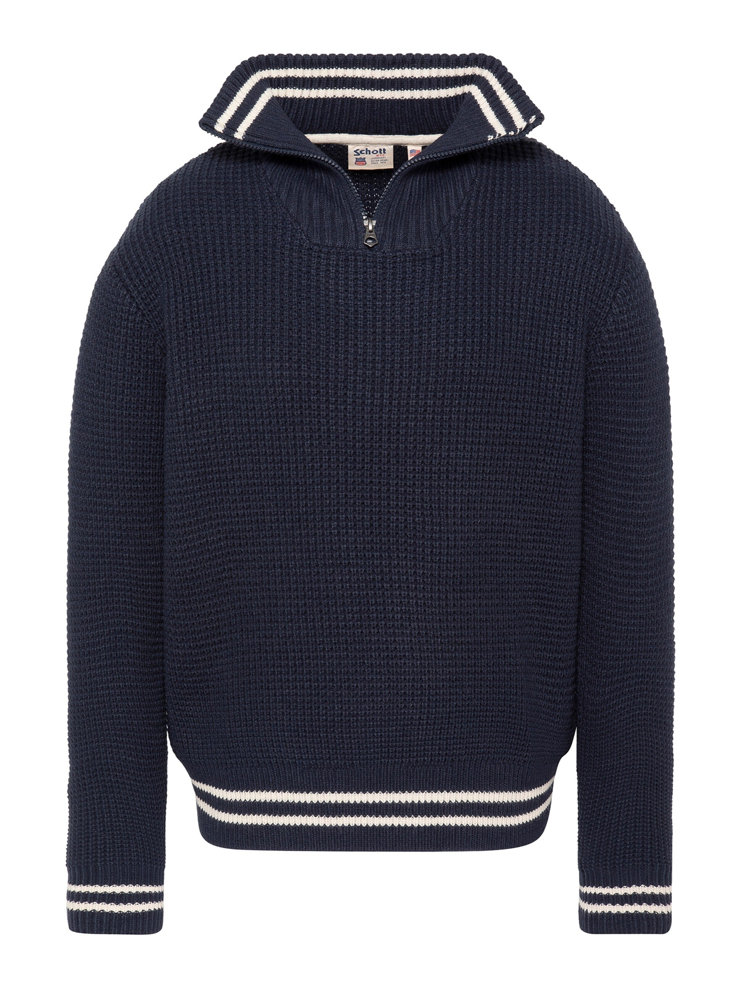 Pull-over Schott NYC en bleu : devant