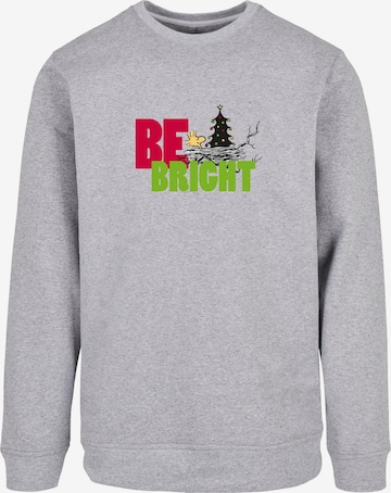 Merchcode Sweatshirt 'Peanuts Be Bright' in Grey: front