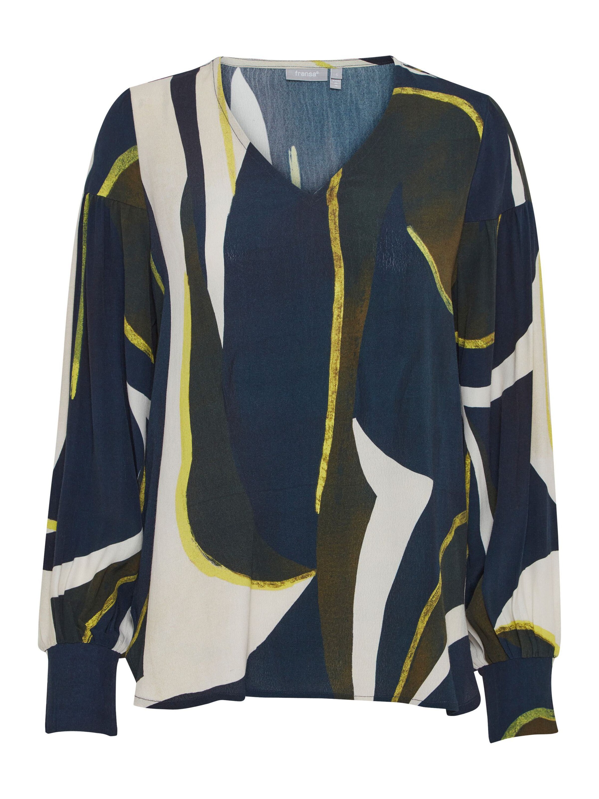 Fransa Bluse 'Lena' in Blau: Vorderseite