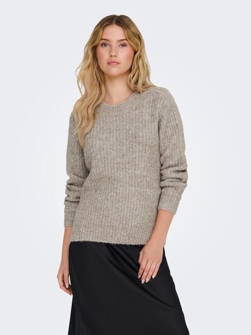 Pull-over 'ONLMaggie' ONLY en marron : devant