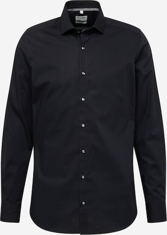 Coupe regular Chemise business 'Level 5' OLYMP en noir : devant