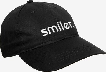 smiler. Cap in Black: front