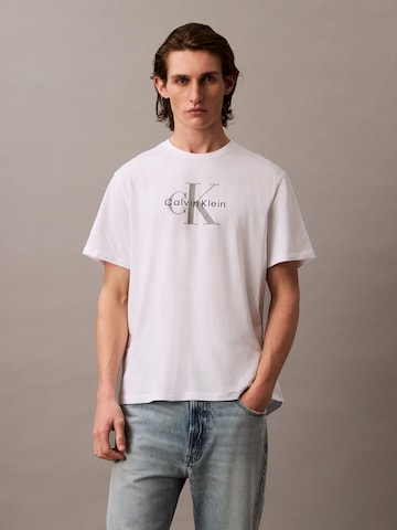 balts Calvin Klein Jeans T-Krekls 'Hero': no priekšpuses