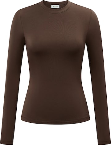 Lilysilk - Camiseta 'Seide Breeze Jersey Sensibles Top' en marrón: frente