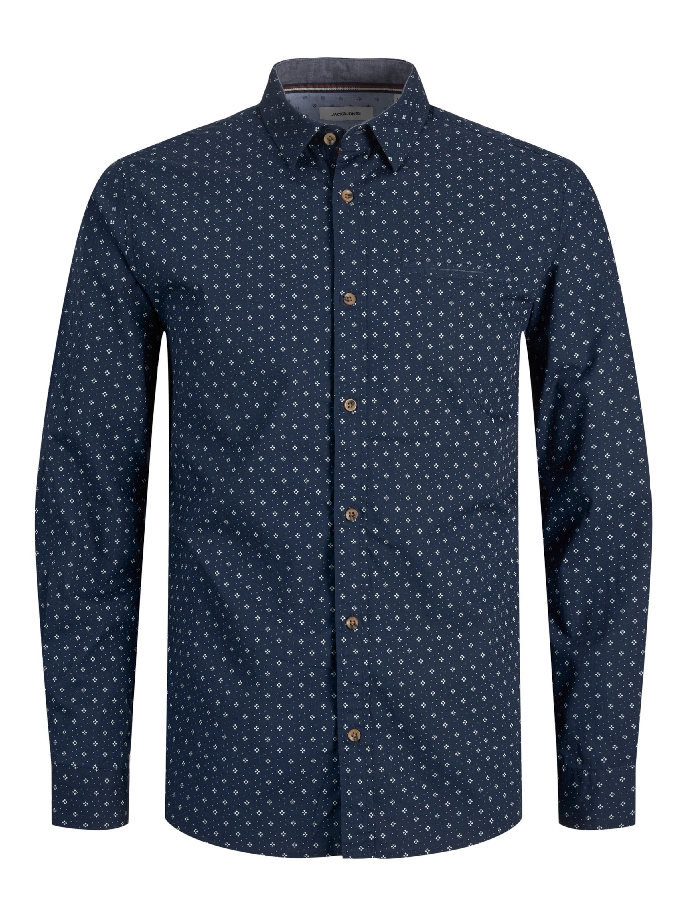 JACK & JONES Slim Fit Hemd 'JJETrekota' in Blau: Vorderseite
