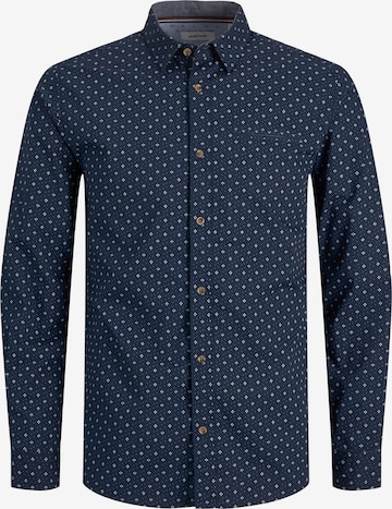JACK & JONES Slim Fit Hemd 'JJETrekota' in Blau: Vorderseite