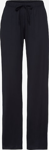 Hanro Loosefit Broek ' Cotton Deluxe ' in Zwart: voorkant