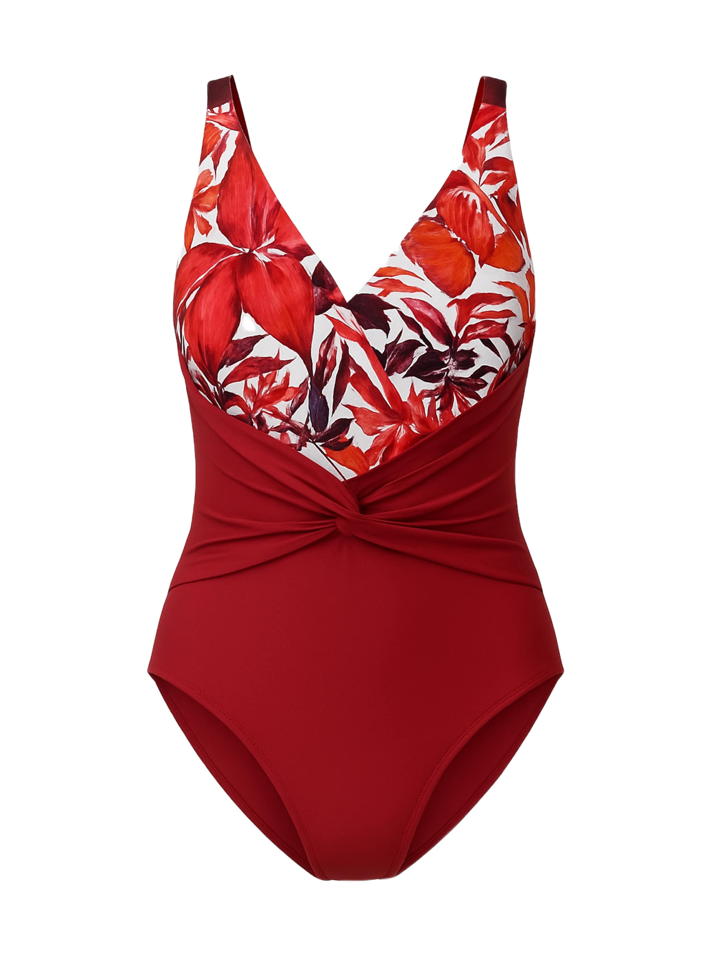 C&City Triangle Swimsuit in Red: front