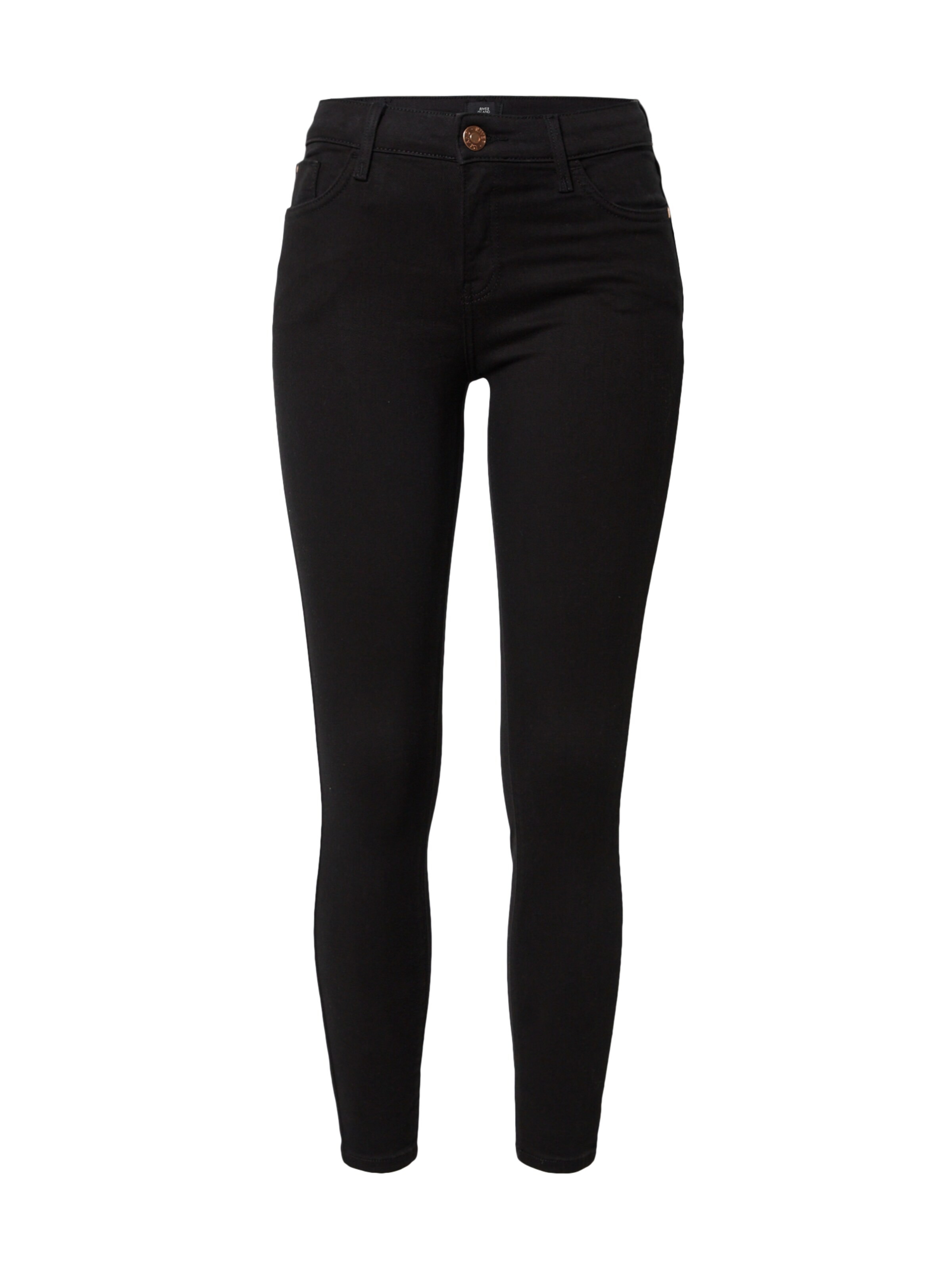 Skinny Jeans 'Amelie' di River Island in nero: frontale