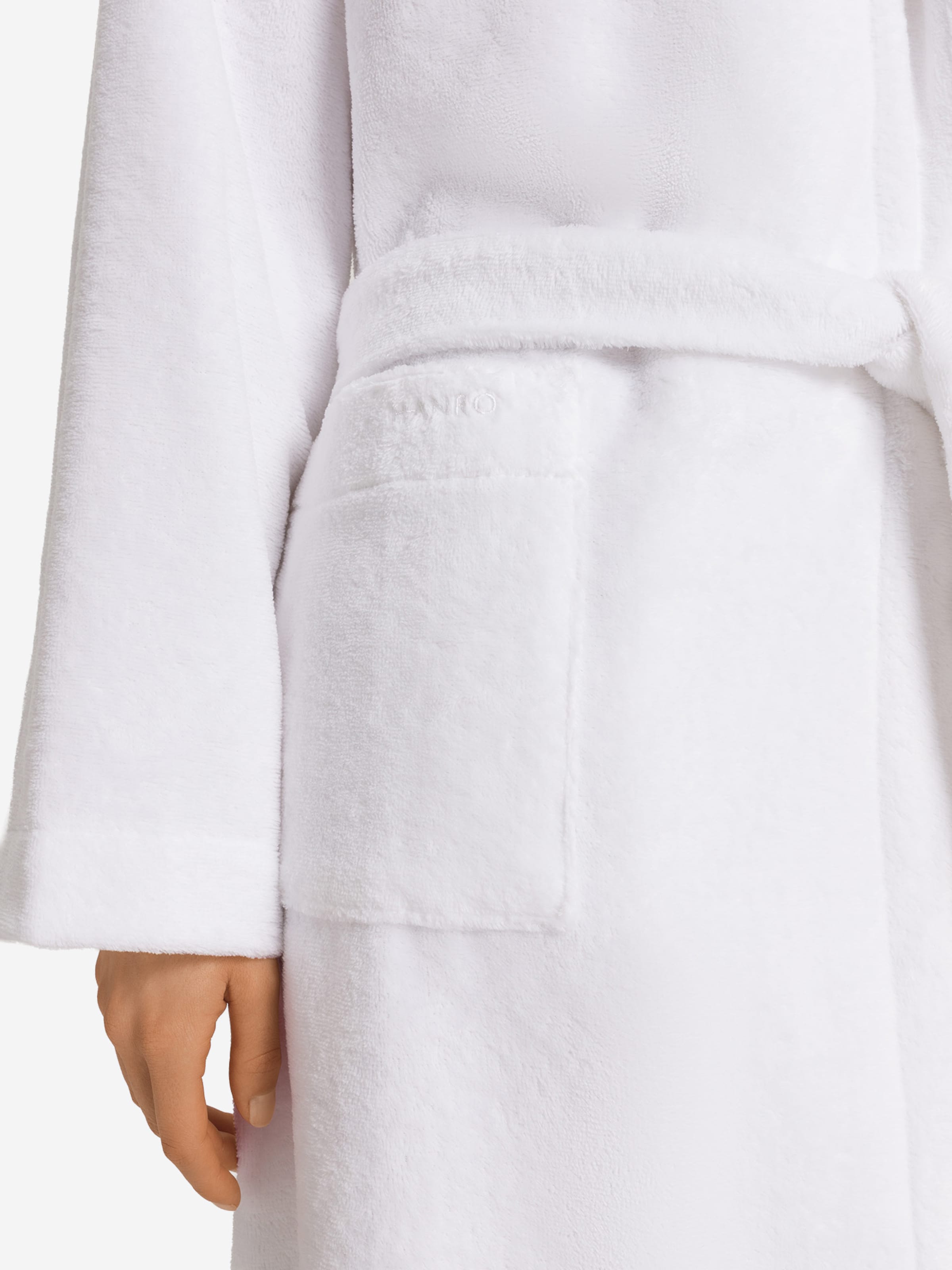 Hanro Bathrobe short ' Robe Selection ' in White