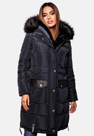 NAVAHOO Winter coat 'Sinja' in Blue: front