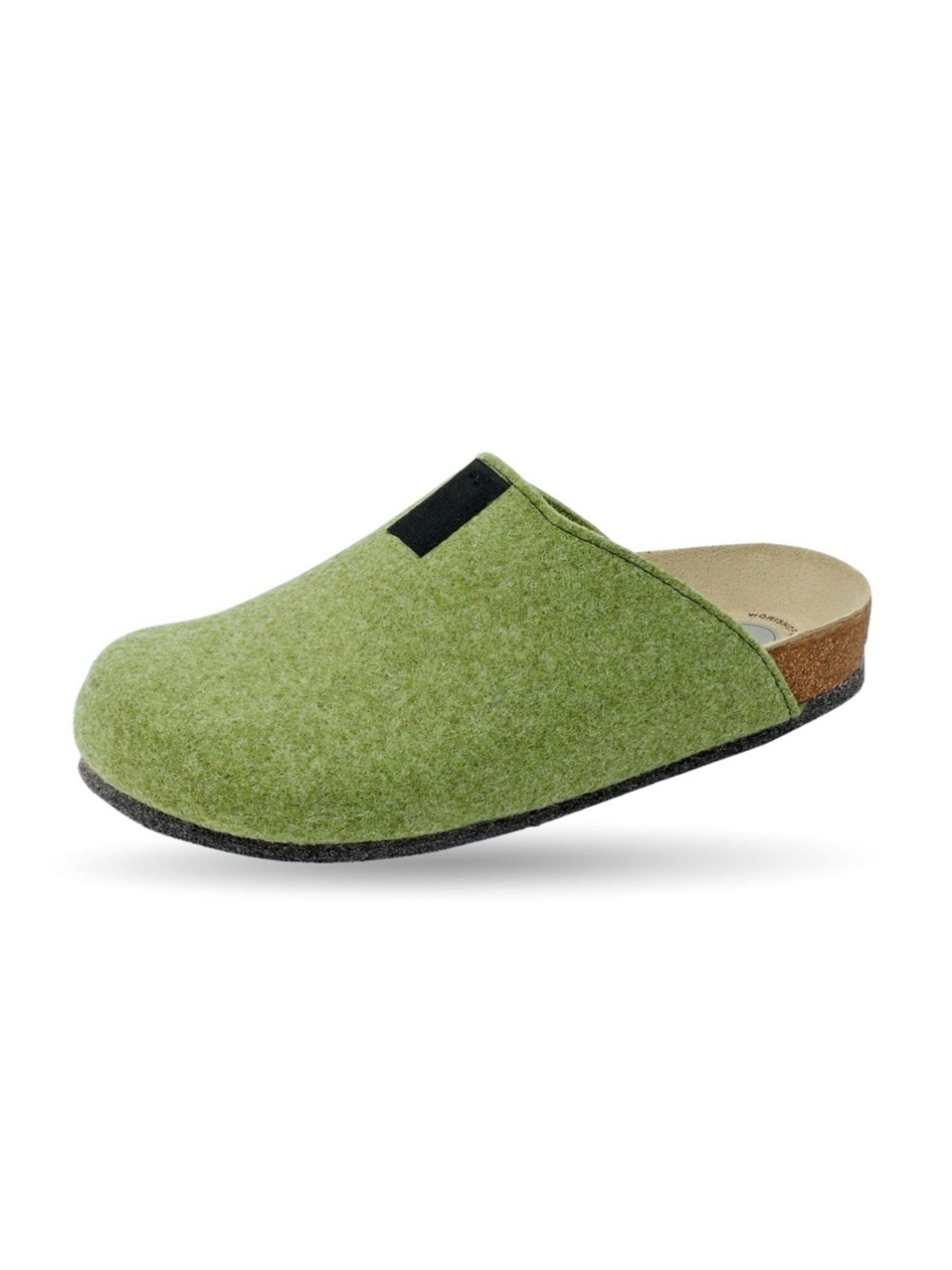 Weeger Clogs 'Hausschuh Art.48017-70'‌‌‌‌ in Grün: Vorderseite