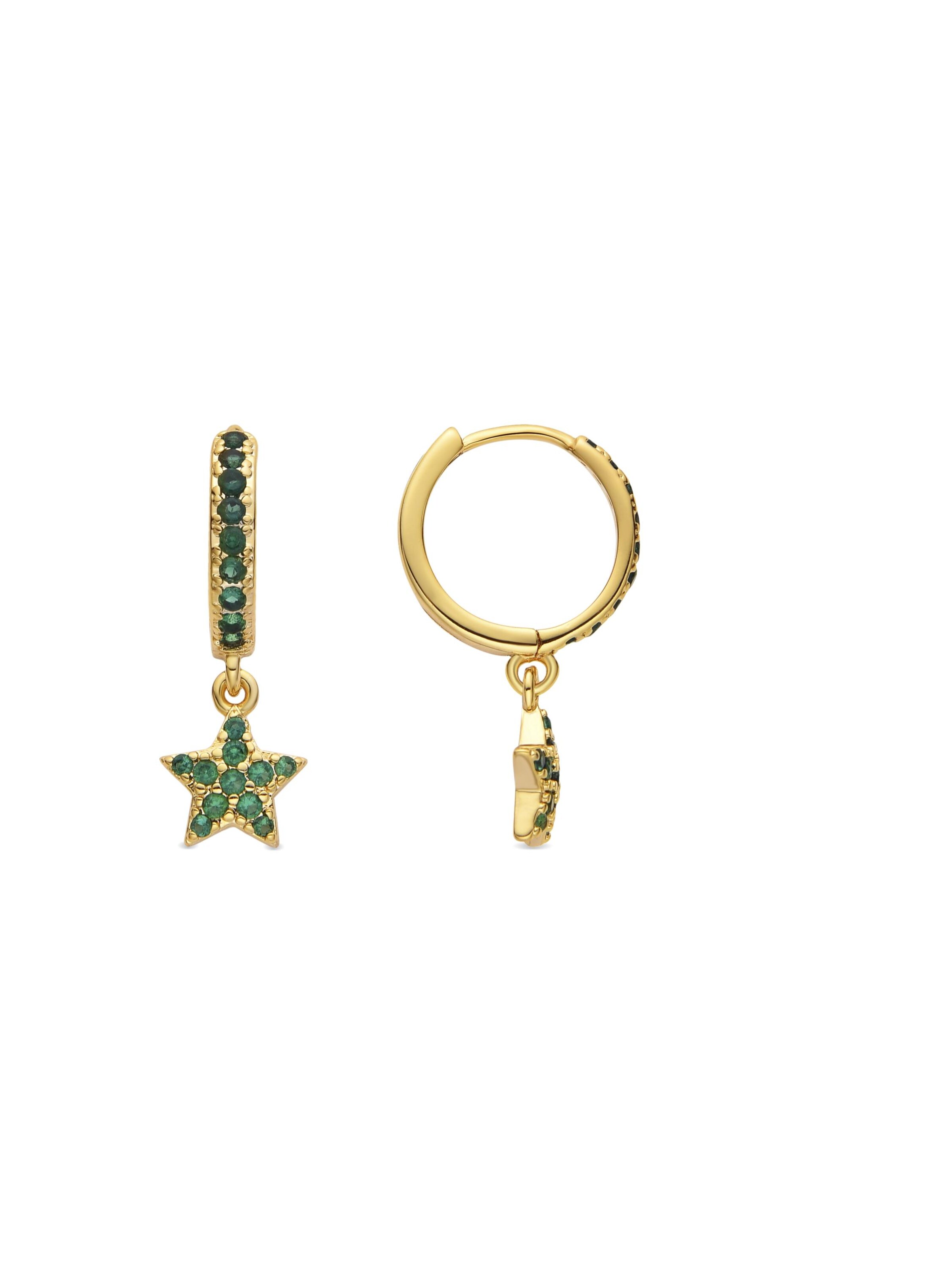 Orecchini 'Elinia' di Luxenter in verde: frontale