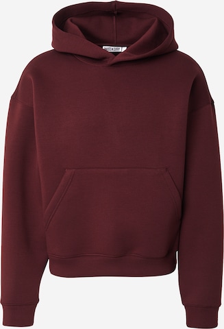 Sweat-shirt 'Simon' WEEKDAY en rouge : devant