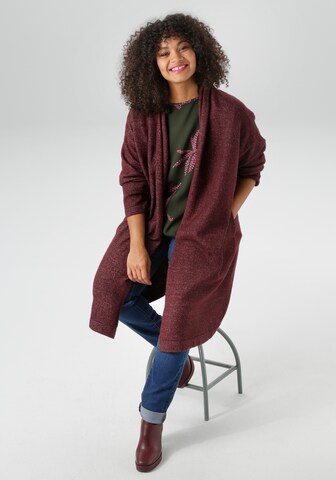 Aniston Knit Cardigan in Red