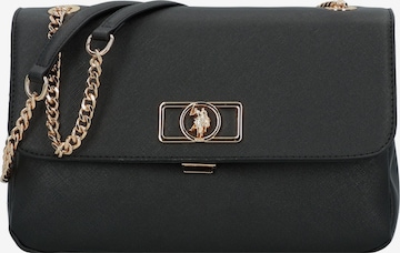 U.S. POLO ASSN. Schoudertas 'Jones' in Zwart: voorkant
